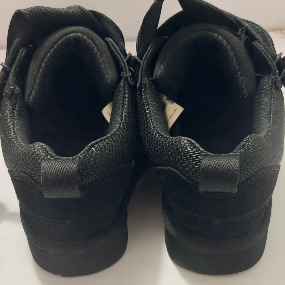 Women’s Black Suede Casual Sneakers - Picture 3 of 11